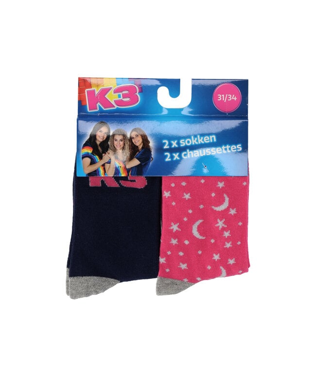 30x K3 sokken 2 paar assorti maten