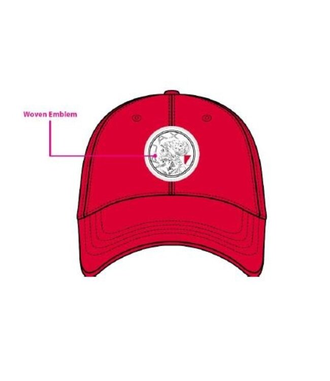 Ajax Cap rood oud logo Senior