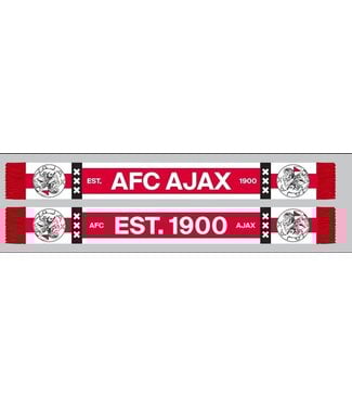 Ajax Sjaal rood wit AFC Ajax est 1900 oud logo