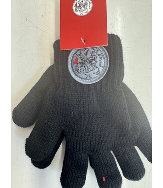 Ajax Handschoen zwart oud logo volw. L-XL