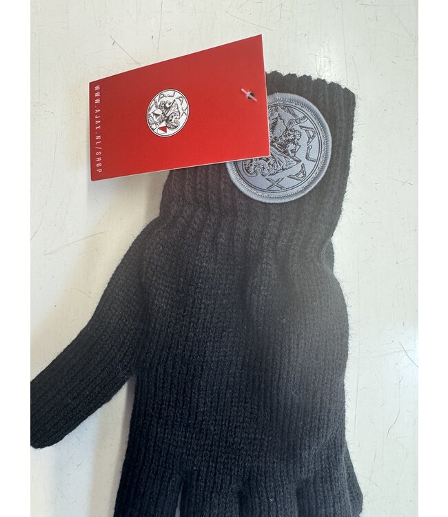 Ajax Handschoen zwart oud logo volw. S-M
