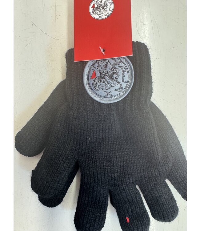 Ajax Handschoen zwart oud logo kids L-XL