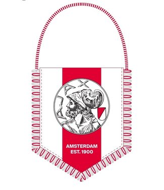 Ajax Banier wit rood wit oude logo 8x10cm