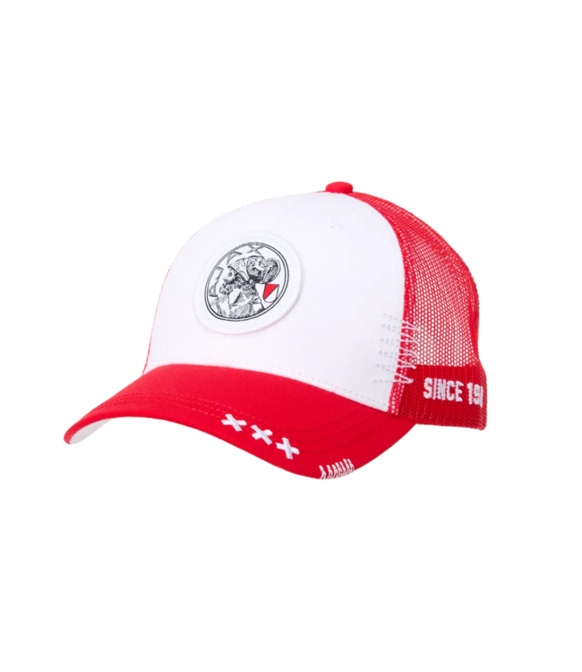 Ajax Cap Wit Rood Logo Volwassen