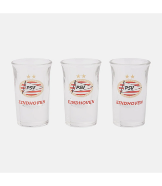 PSV Shotglaasje Eindhoven 3-pack