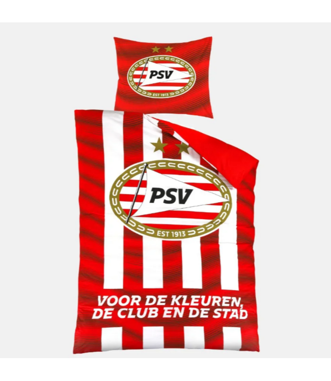 PSV Dekbed Rood wit Thuis 140x200 cm - PSV Slaapkamer