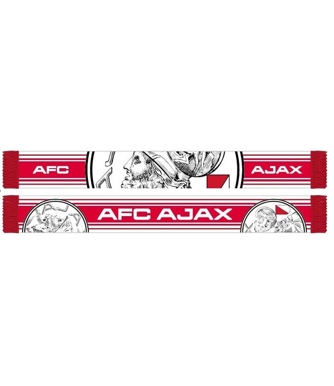 Ajax Sjaal Wit Rood God logo