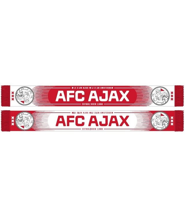 Ajax Sjaal Wit Rood Wij Zijn Ajax