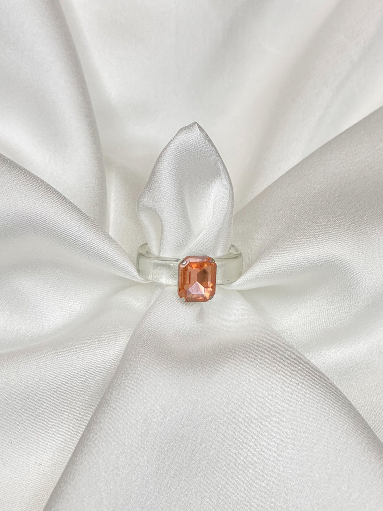 Deems "Dixie" Candy Ring - Pink Stone