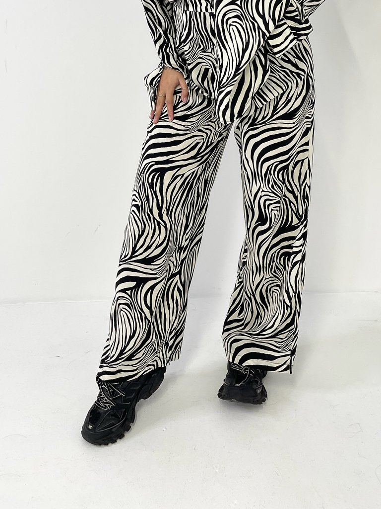 Deems "Zizi" Zebra Pantalon - Black (Onderdeel van Set)