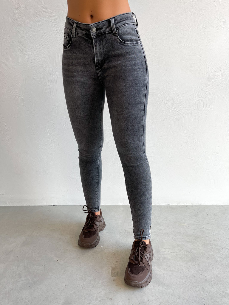 Deems Highwaist Skinny Jeans - Basic Grey