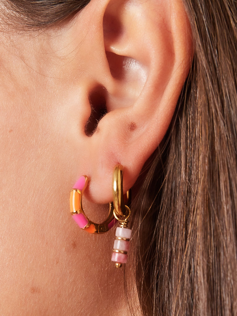 Deems "Pia" Round Earring - Colour Blocking