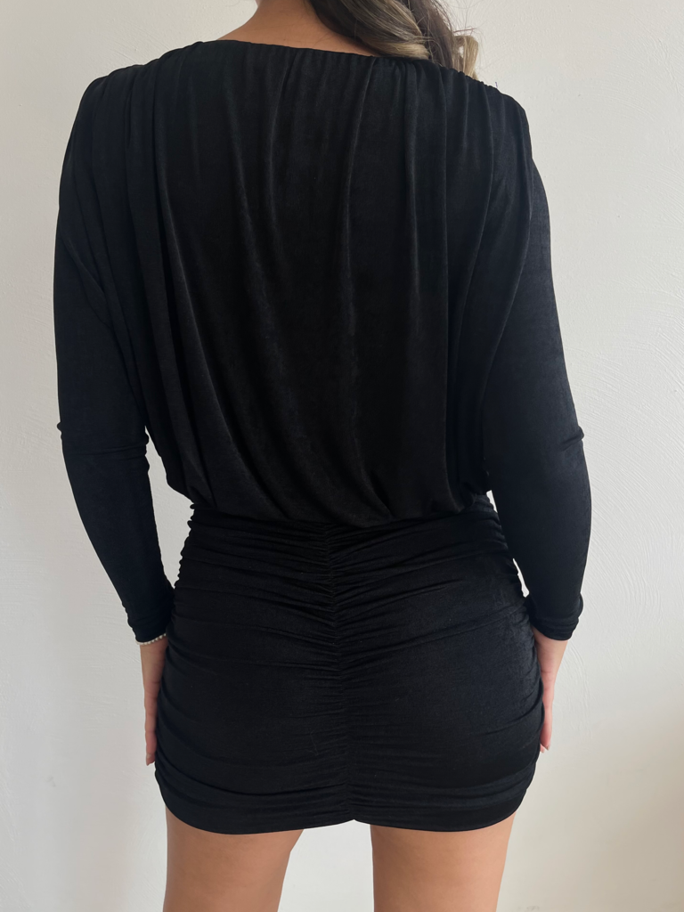 Deems "Aisha" Luxe Black Dress