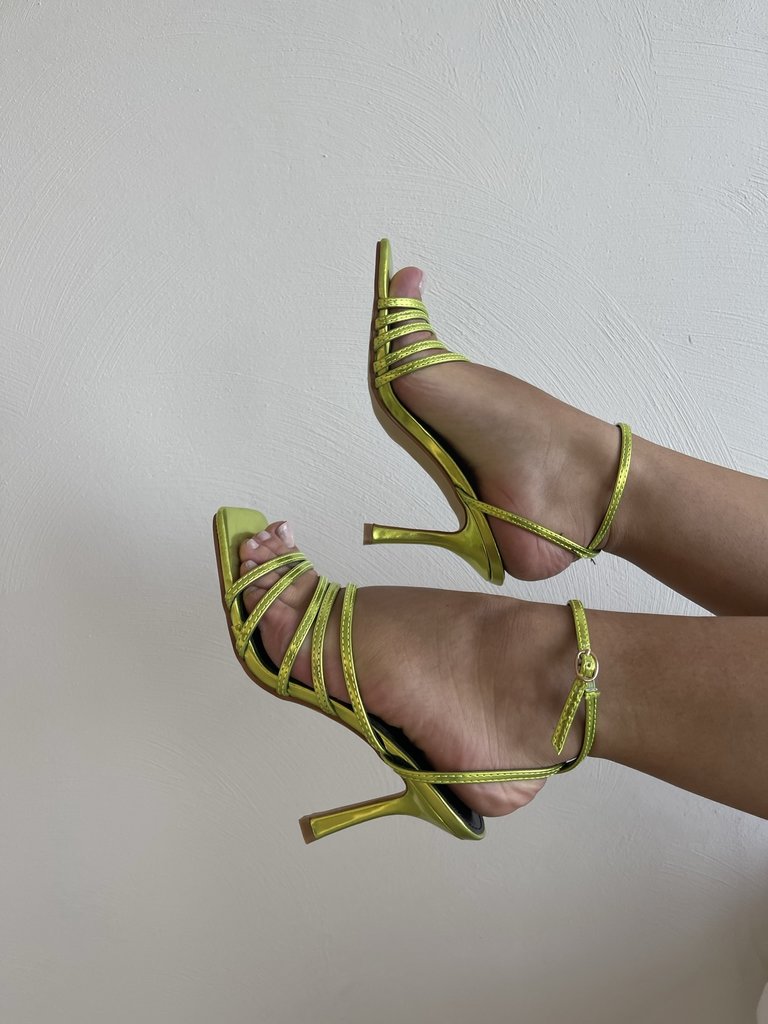 Deems "Selma" Metallic Heels - Green