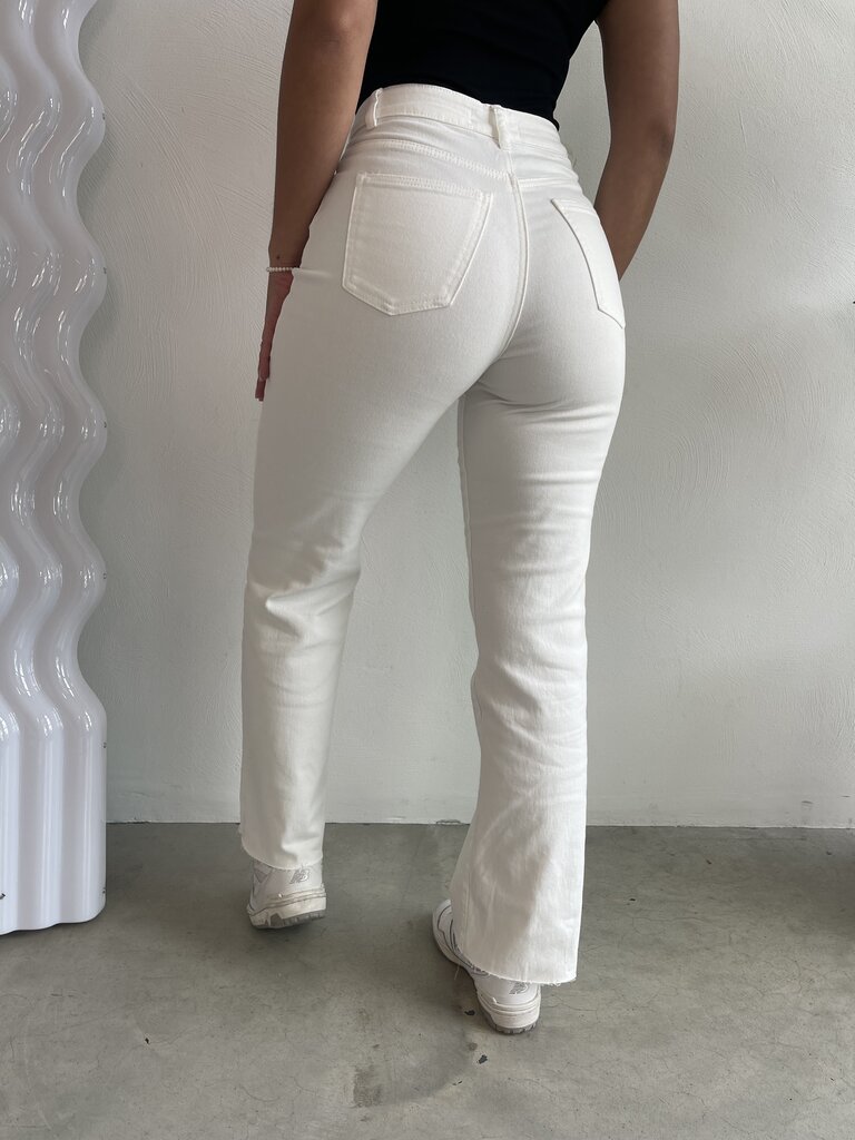 Deems "Logan" Highwaist Jeans Wide Leg - White