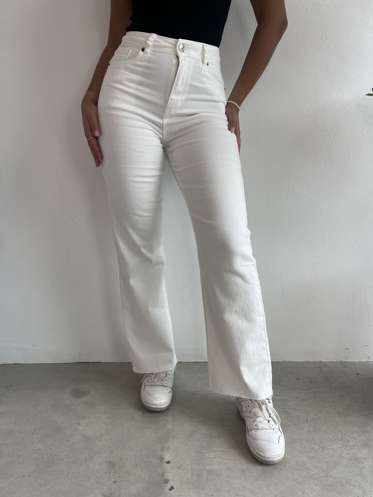 Deems "Logan" Highwaist Jeans Wide Leg - White