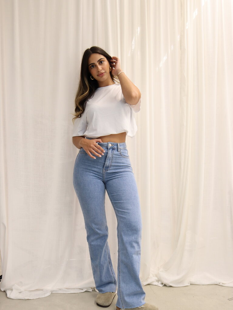 Deems "Taylor" Highwaist Jeans Wide Leg - Blue