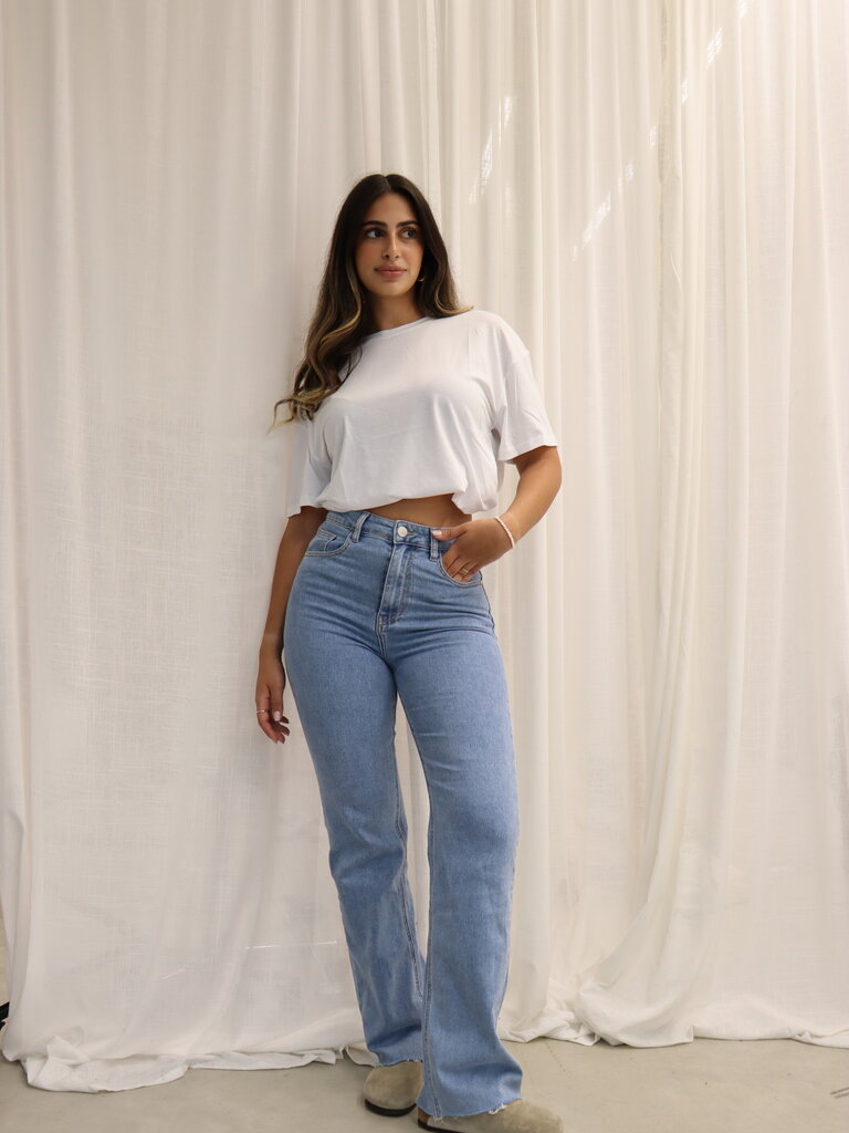 Deems "Taylor" Highwaist Jeans Wide Leg - Blue