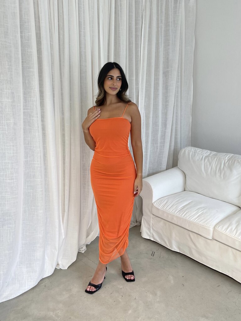 Deems "Olivia" Mesh Dress - Orange