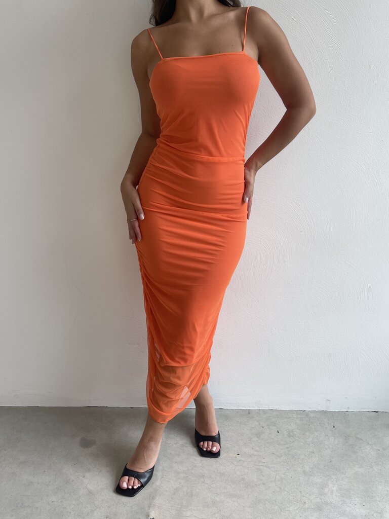 Deems "Olivia" Mesh Dress - Orange
