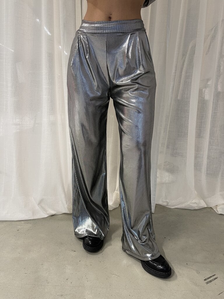 Deems "Holly" Glitter Pants - Silver