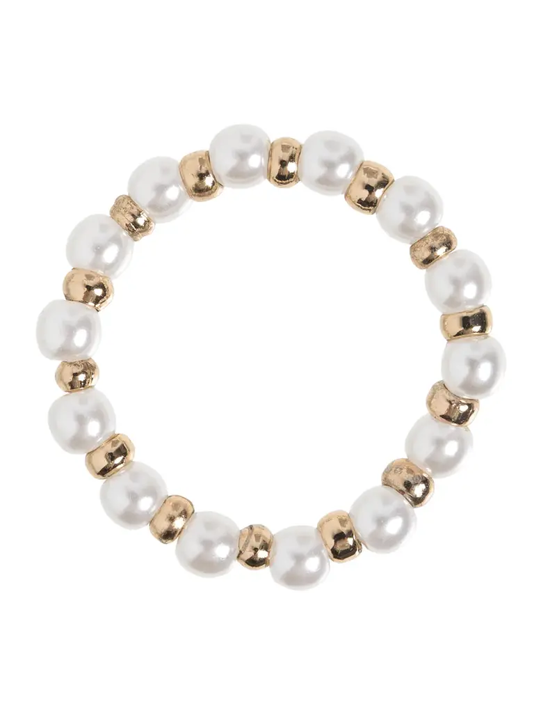 Deems Pearl and Gold Bead Ring