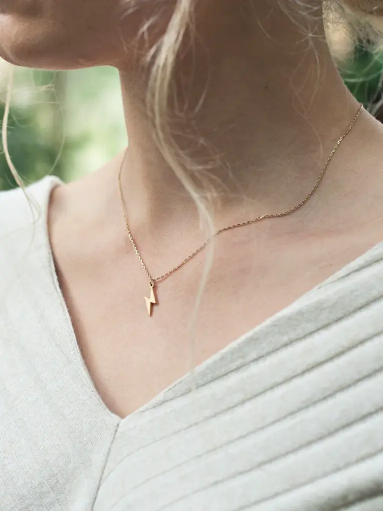 Deems Lightning Necklace 02-Gold plated