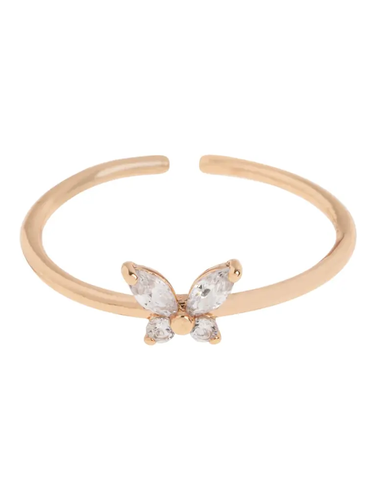 Deems Leah - White Crystal Butterfly Ring