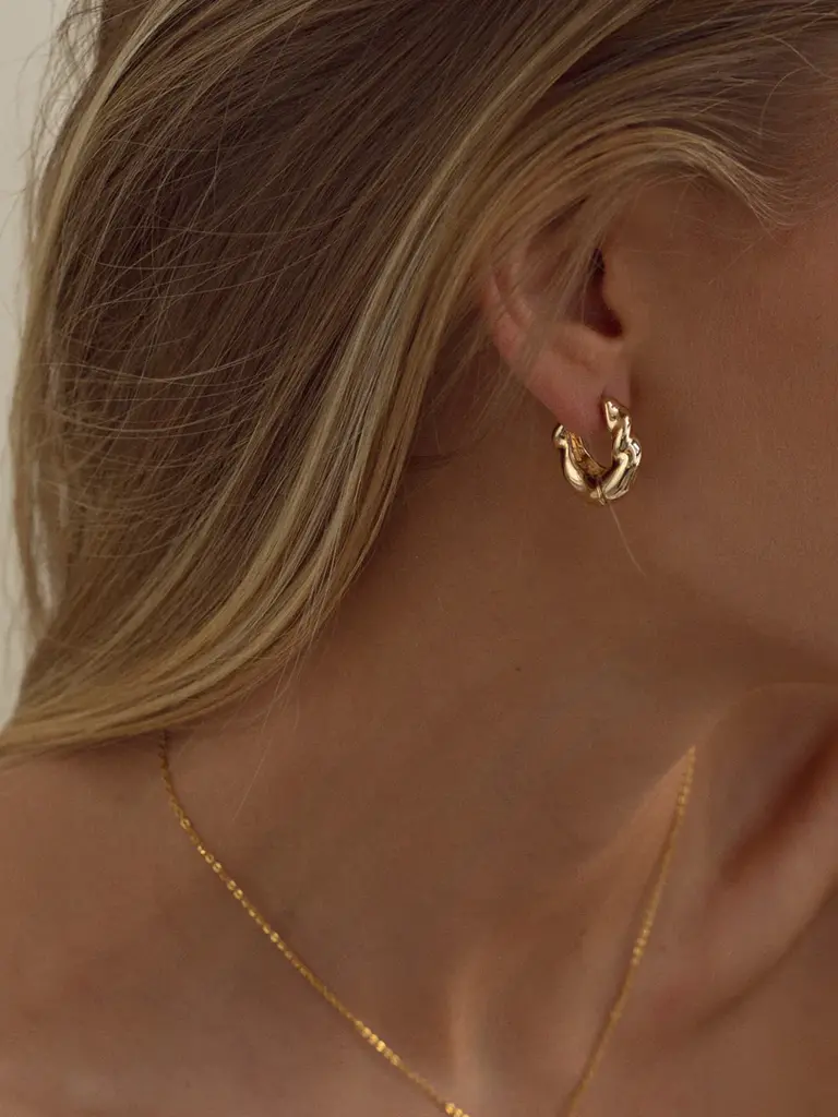 Deems Iris - Gold Hoop Earrings