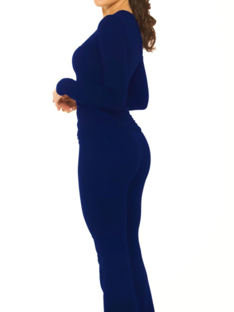 LA SISTERS- FLAIRED LOUNGE PANTS NAVY