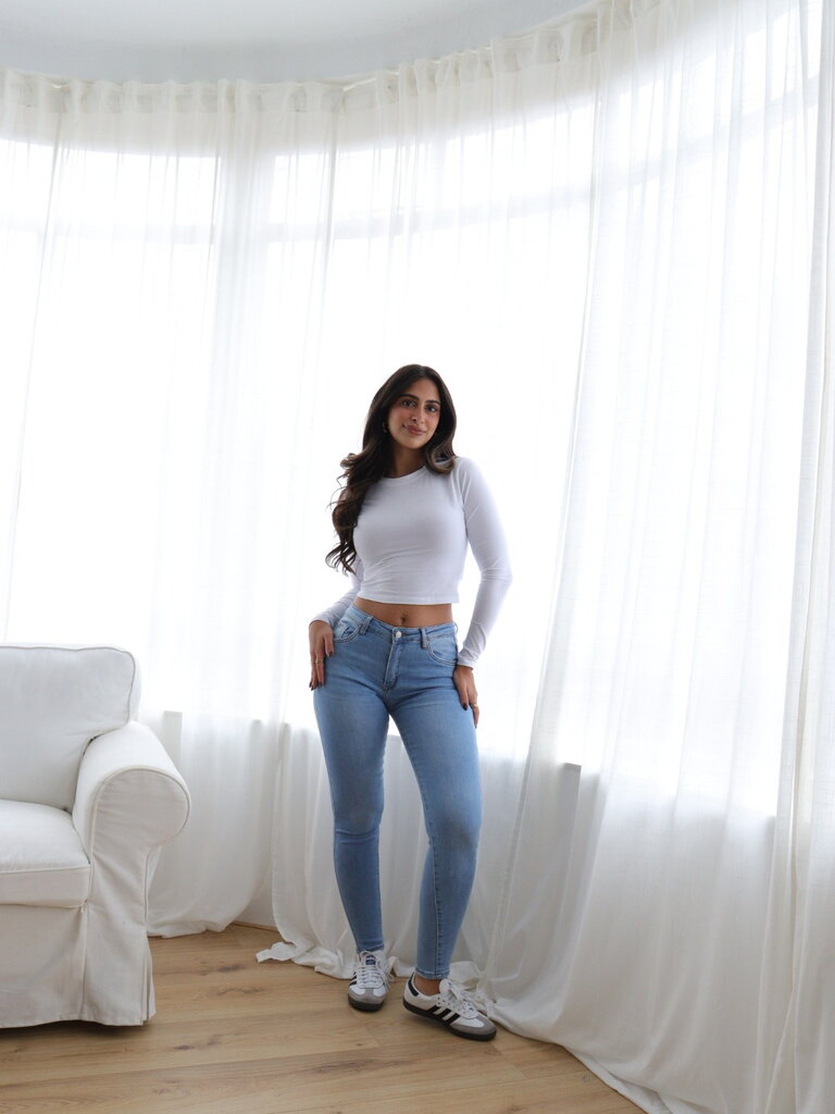 Deems "Tina" Highwaist Skinny Jeans - Light Blue