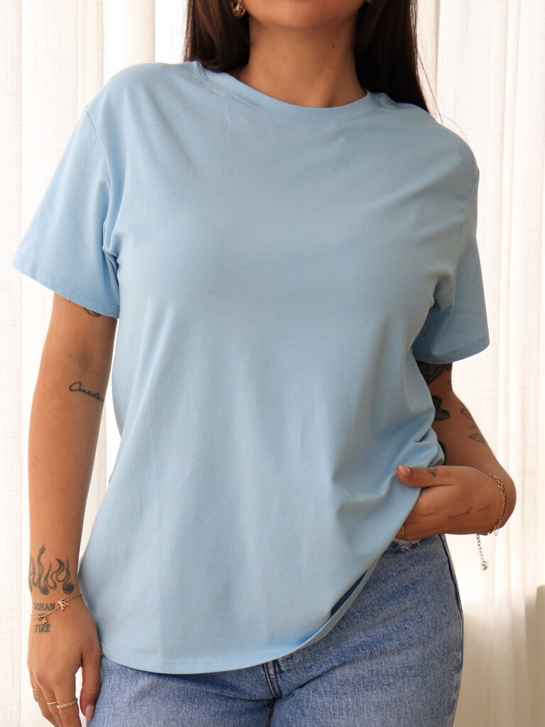 Deems "Myra" Basic Cotton T-shirt - Blue