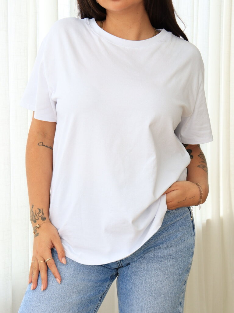 Deems "Myra" Basic Cotton T-shirt - White