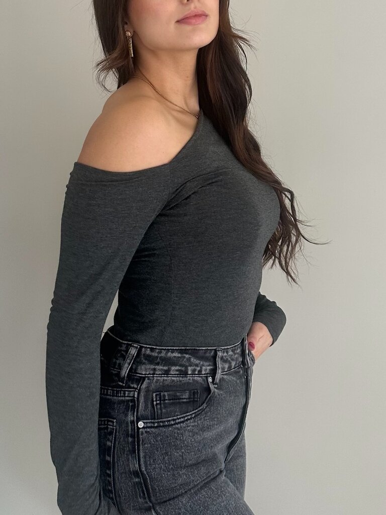 Deems "Aimee" Off shoulder top - Grey