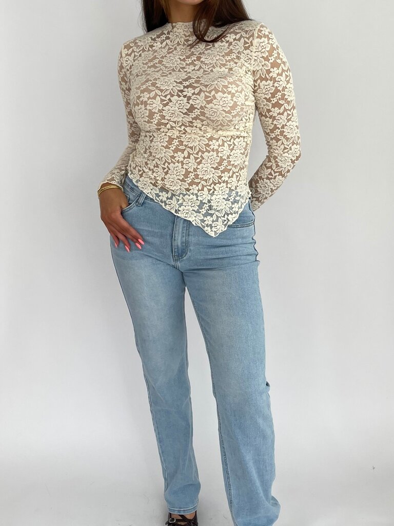 Deems "Nina"  Lace top - White