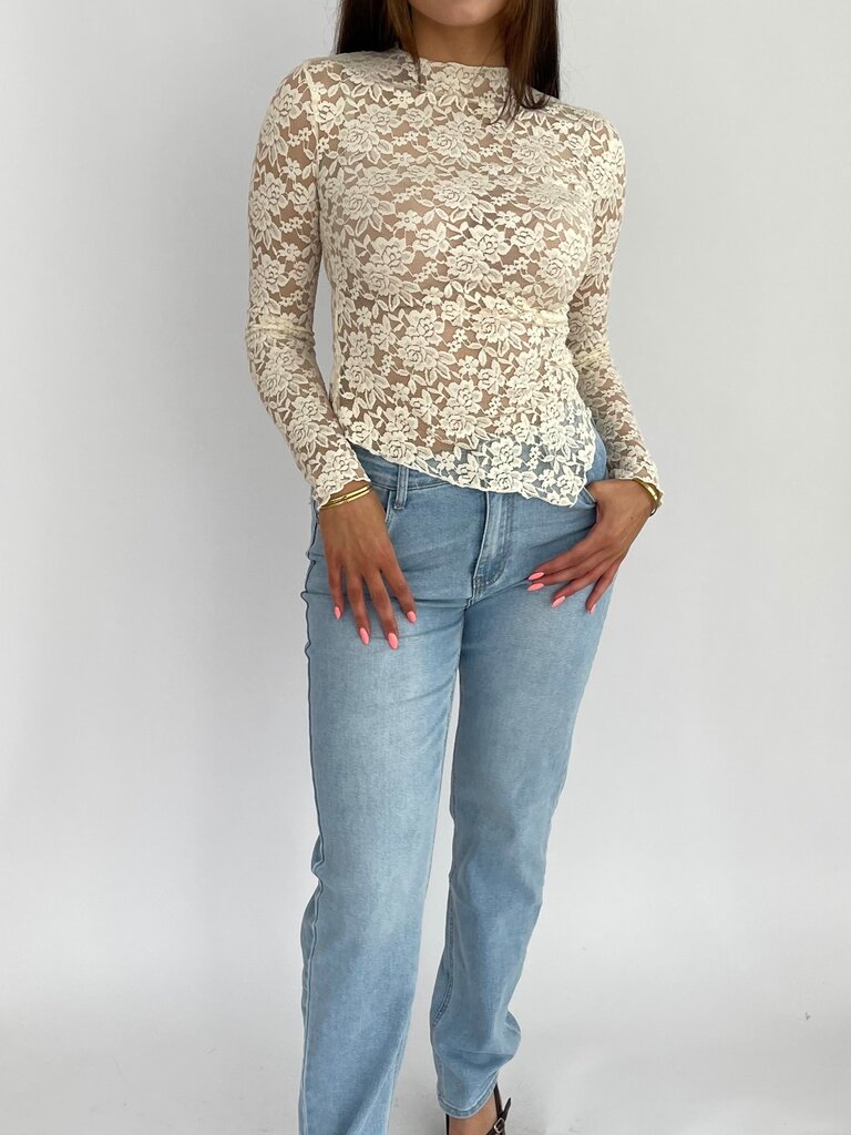 Deems "Nina"  Lace top - White