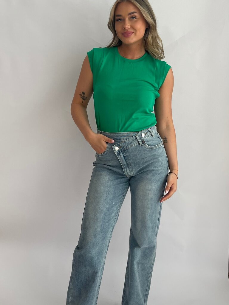 Deems "Adrianna" T-shirt special shoulders - green
