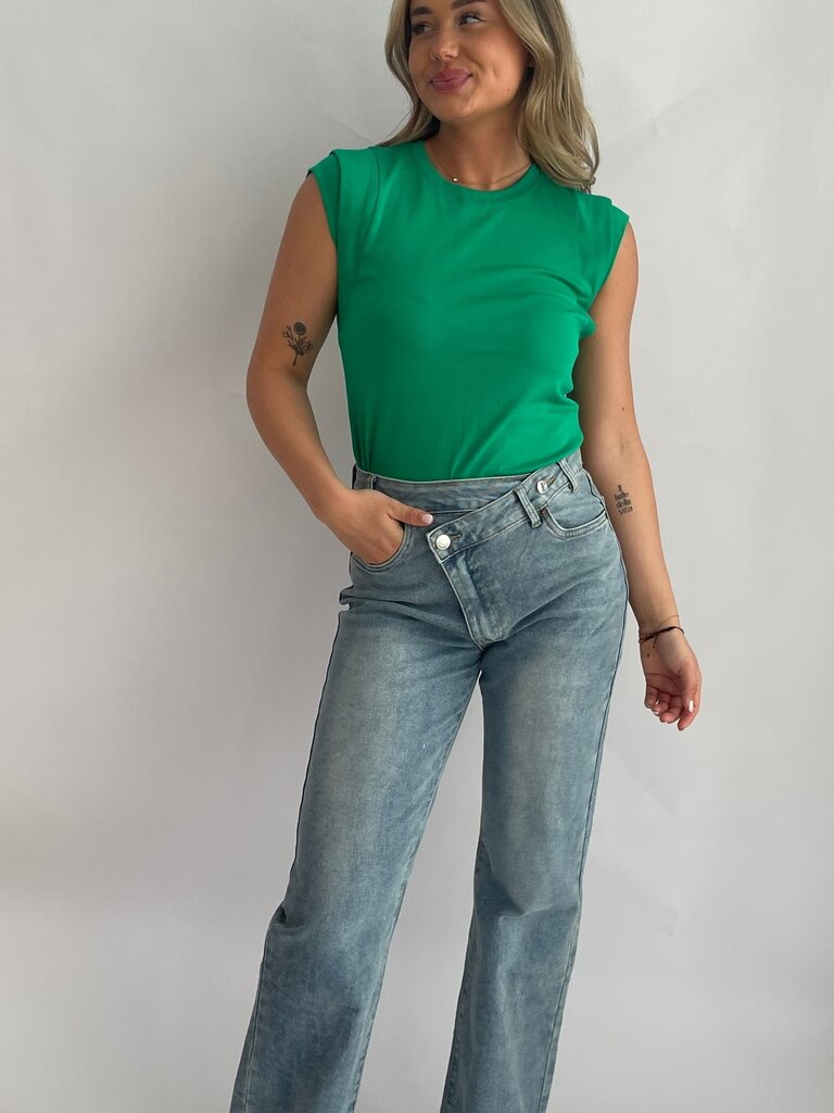 Deems "Adrianna" T-shirt special shoulders - green