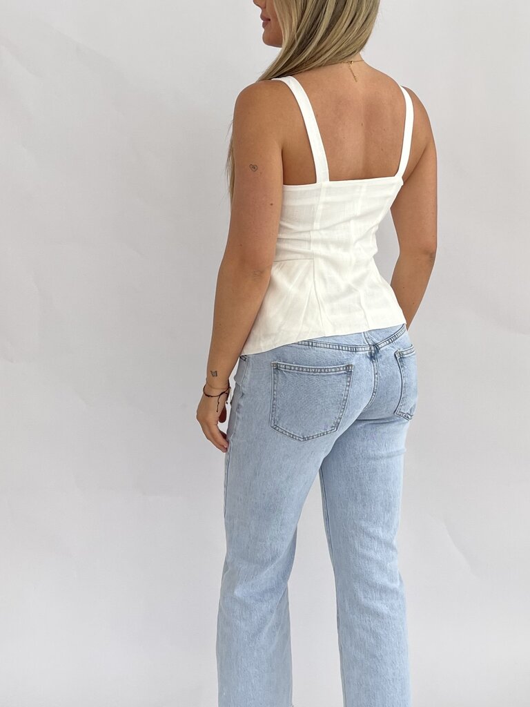 Deems "Cato" Linne Gilet - White
