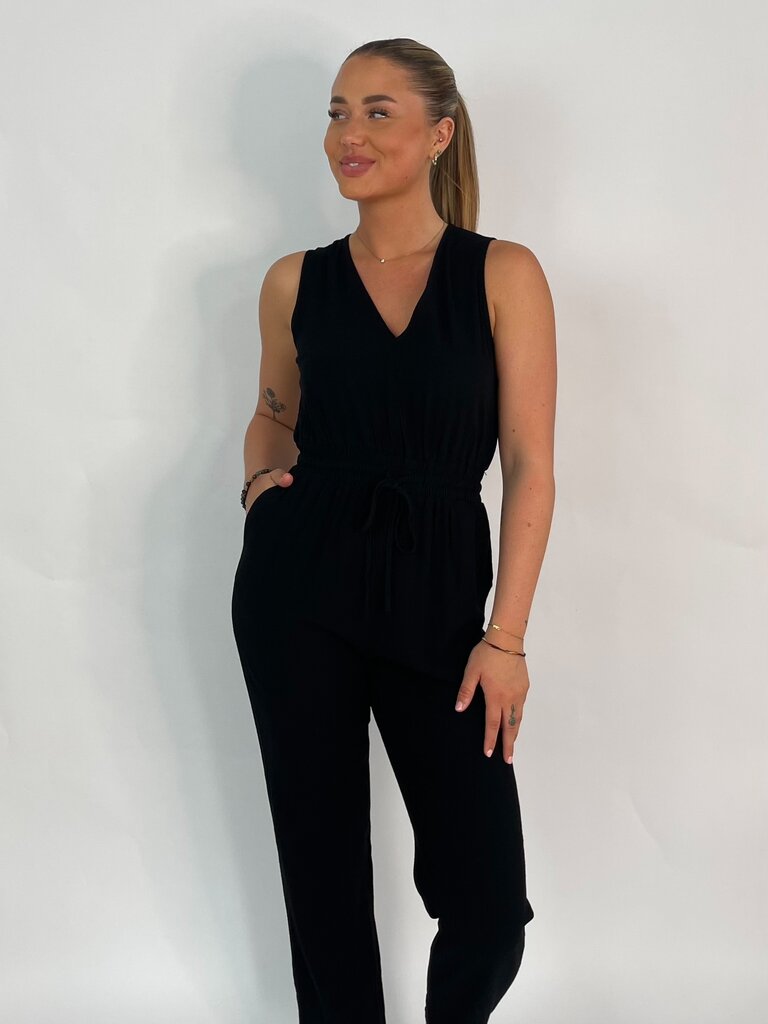 Deems  "Angelique" linnen jumpsuit - Black