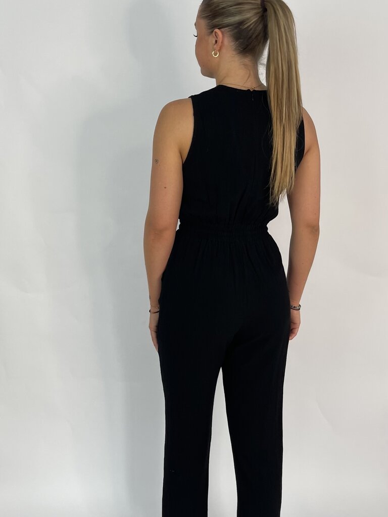 Deems  "Angelique" linnen jumpsuit - Black
