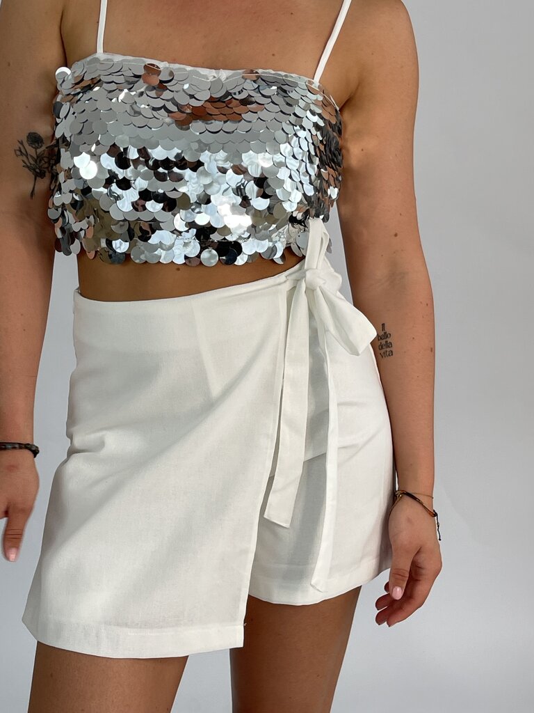 Deems  "Coco" sequin top - silver
