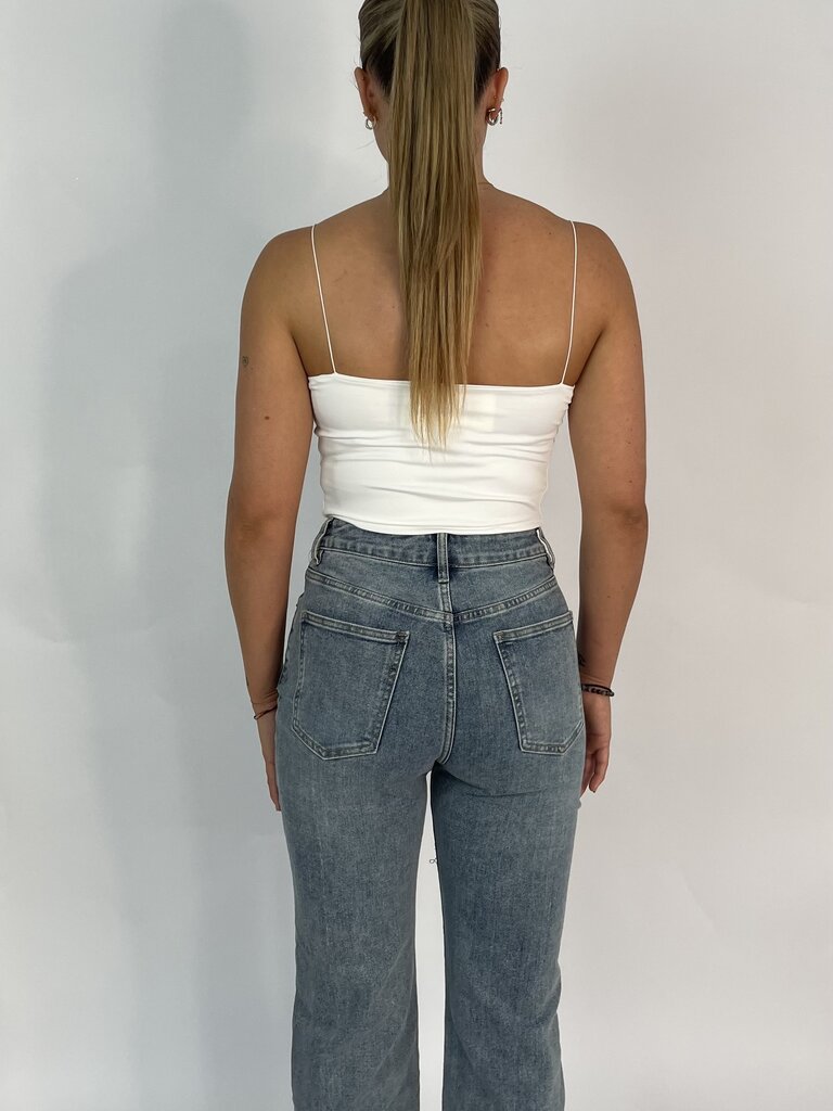 Deems  "Donna"wide leg jeans stripe - light blue