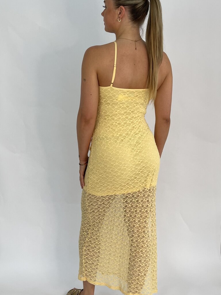 Deems "Polly" ruffle dress - yellow
