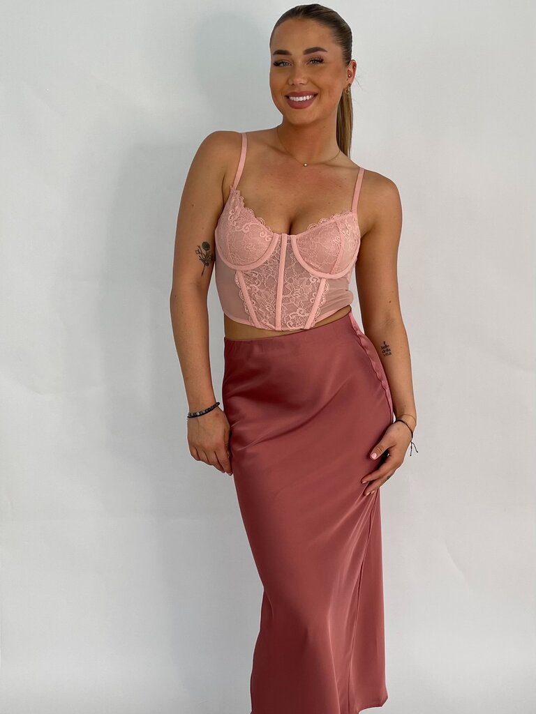 Deems  "Dyna" Satin skirt long - Rustik
