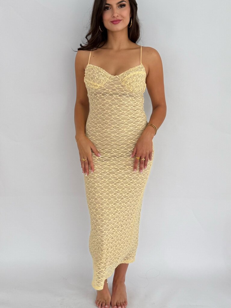 Deems  "Gabe" lace dress - yellow