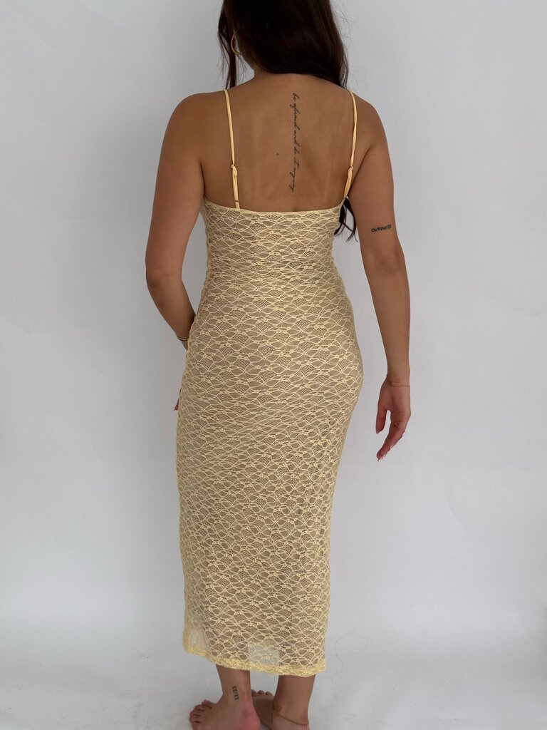 Deems  "Gabe" lace dress - yellow