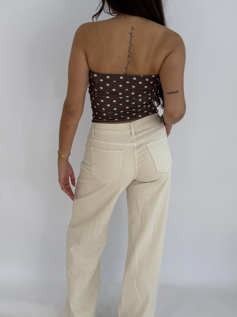 Deems  "Jose" Bandeau Polka Dots - Brown