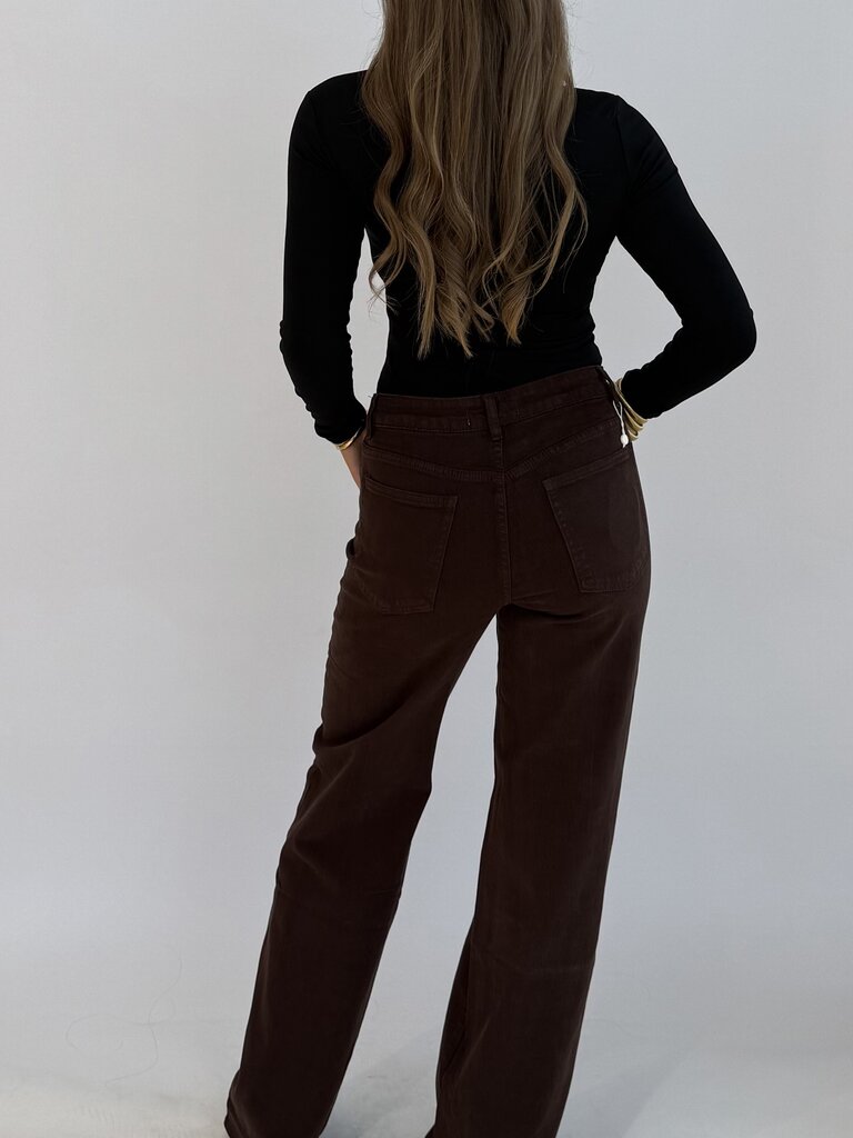 Deems "Penny" Straight Leg extra long jeans - Brown