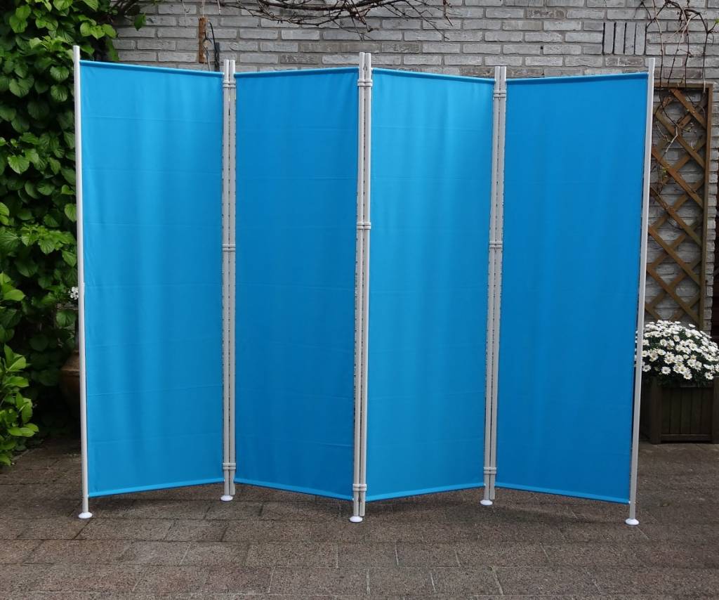 Kamerscherm Blauw Polyester Doek